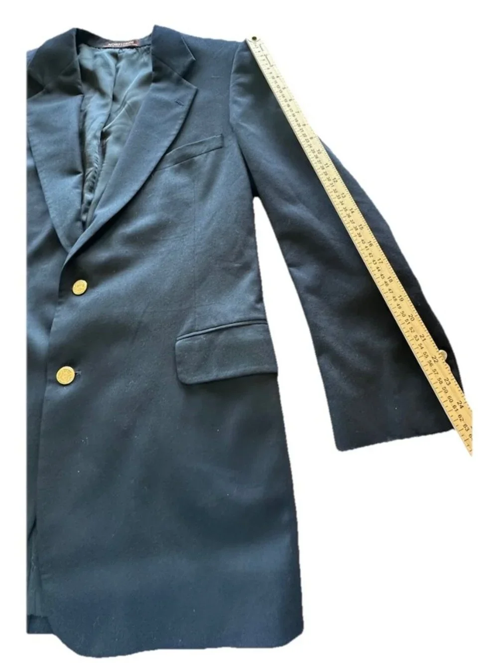 Nordstrom Vitale Barberis Canonico Super 110s Black Blazer Mens 46L
